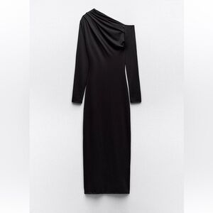 Elegant Black One-Shoulder Dress